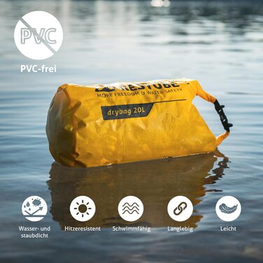 Restube Сумка-мішок Drybag - преміум якість, 30L, жовта | Водонепроникна, для подорожей, активного відпочинку