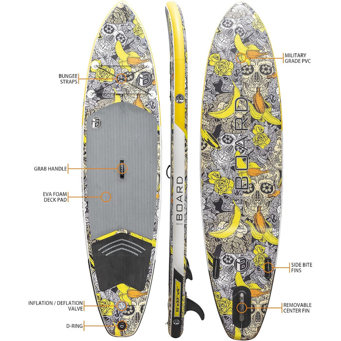 Надувна SUP-дошка iBOARD 11×32×6 дюймів з комплектом аксесуарів