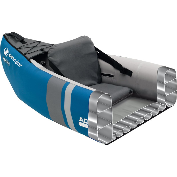 Надувний каяк Sevylor Adventure Kit для 2 осіб, з двома веслами і насосом, 314x88 см