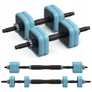 Набір розбіреміх гантелей 3 в 1 (10 кг) з грифом для тренувань вдома та в залі