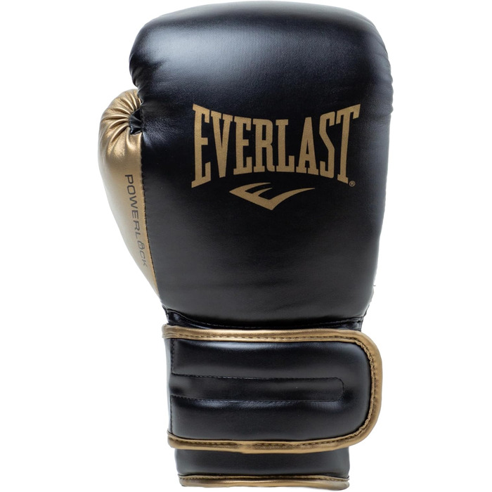 Боксерські рукавички Everlast Powerlock 2R, 10oz, чорний/золотий, для спарингу та роботи з боксерською грушею