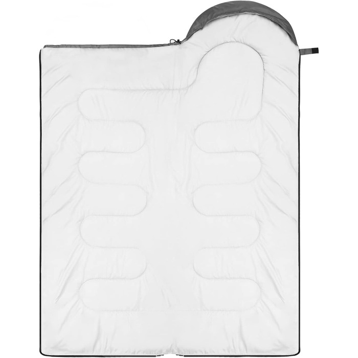 Сплячий мішок Outdoor Sportneer для кемпінгу: 3-4 сезонний літній спальний мішок, зимовий, компактний, легкий, для дорослих, 220x75 см, оранжево-сірий