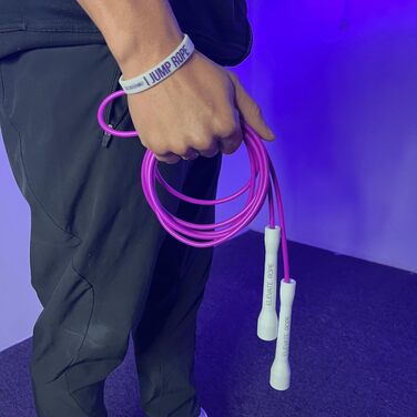 Професійний швидкісний скакалка Elevate Rope для Crossfit та Cardio, регульована, 3 м, ПВХ з нейлоновим сердечником, для Double Unders, фіолетова