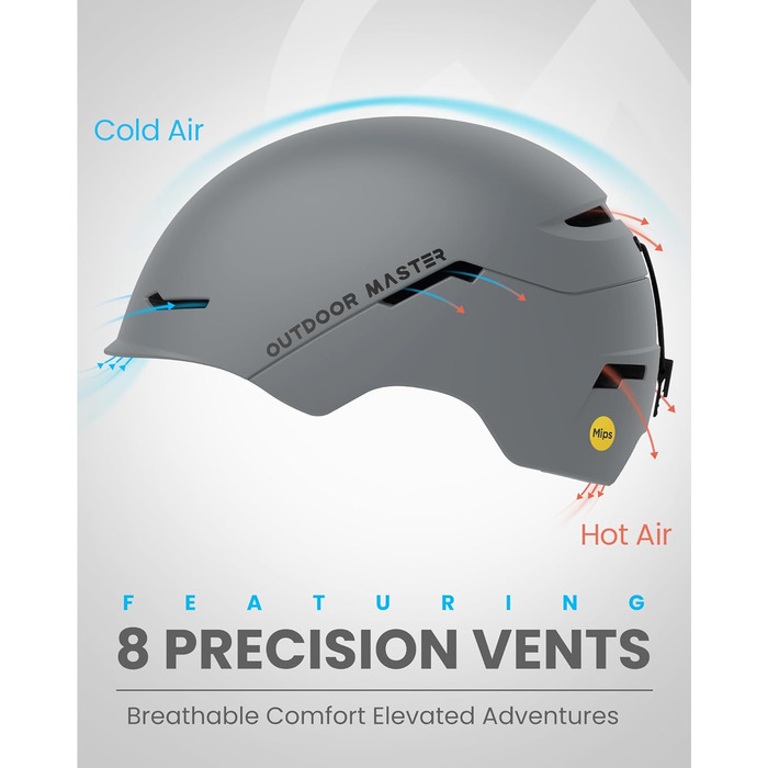 Outdooraster Комплект шолом та маска для гірськолижного спорту - IPS, сірий, S
