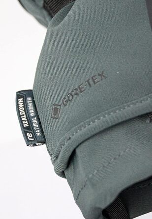 Лижні рукавички Reusch Down Spirit Gore-Tex, пухові, водонепроникні, дихаючі, дуже теплі, сірі/чорні, розмір 7