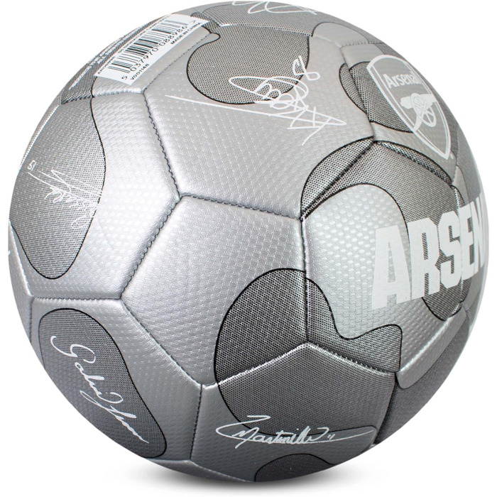Офіційний футбольний м'яч Arsenal F.C. Silver Camo, розмір 5, для тренувань і матчів, колекційний, для дітей і дорослих
