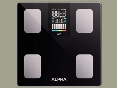 Електронні ваги для ванної Alpha — Аналітичні, з BMI та додатком українською