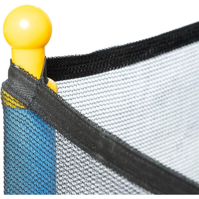 Батут для дітей Salty 140 см з сіткою, захистом та блискавкою, блакитний (для дому та вулиці)