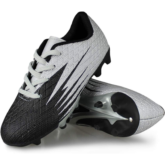 Футбольні бутси Hawkwell для дітей на тверду поверхню, чорно-срібні, 27 EU