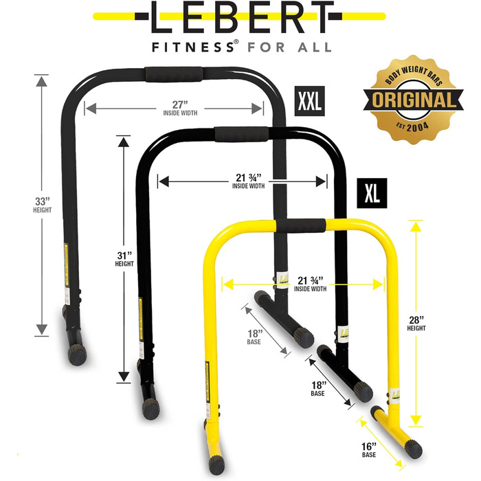 Тренувальні бруси Lebert Fitness Equalizer з еспандером для силових вправ