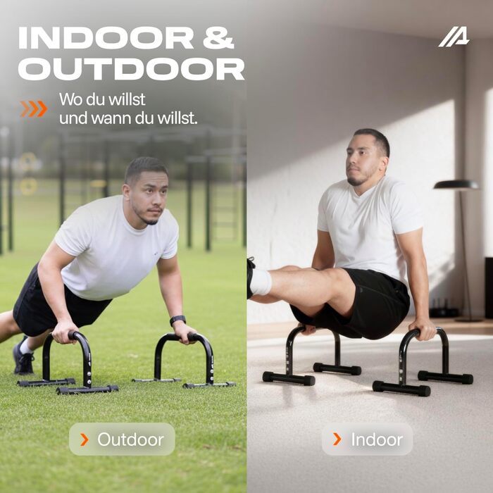 Паралелетки Parex сталеві, для захисту суглобів, з неслизьким покриттям, обладнання для калістеніки, бруси для віджимань, ідеально для стійки на руках та віджимань (Чорний, Small)