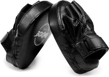 Боксерські рукавички-накладки Valleycomfy Pratzen для чоловіків. Захист рук для боксу, кікбоксингу, муай-тай, карате, тхеквондо. Білий (Чорний).