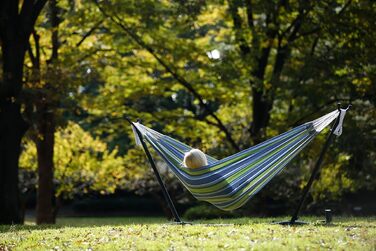 Гамак Vivere Oasis Double Cotton з підставкою (сталь), сумка для транспортування