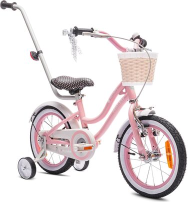 Дитячий велосипед Sun Baby Heart Bike для дівчаток 12, 14, 16 дюймів, знімна штанга, для дітей 2-6 років