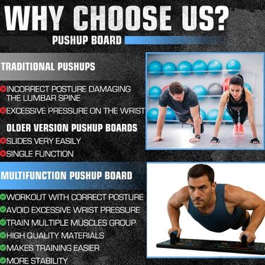 Бруски для віджимань 24 в 1, багатофункціональні, складані, портативні. Тренажер для м'язів, ефективні віджимання для чоловіків та жінок