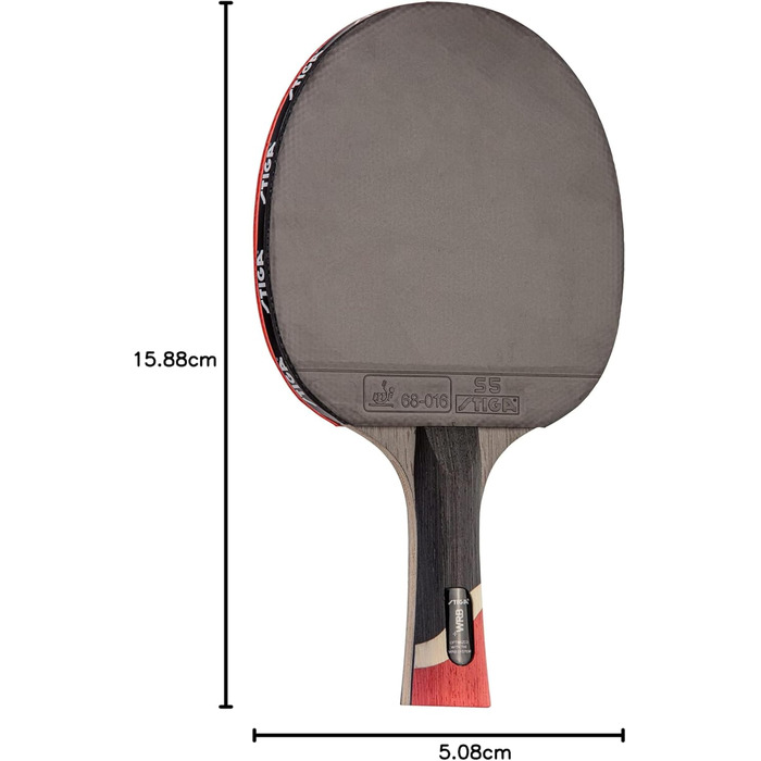 Тенісна ракетка STIGA Pro Carbon Performance-Level для турнірів з карбоновою технологією (червоно-синя)