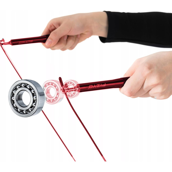 Скакалка Fizyo зі сталі, для швидкого стрибкування, регульований до 330 см, для фітнесу та тренувань (Червоний)