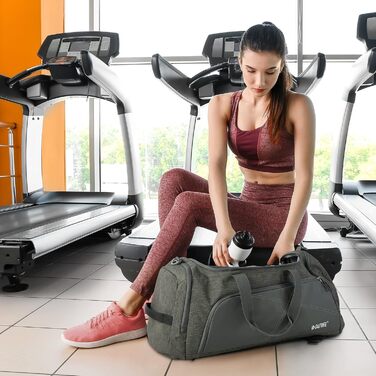 Рюкзак G4Free 45 л для подорожей, спортивна сумка з відділенням для взуття та вологих речей, для подорожей, плавання, йоги, туризму, кемпінгу, світло-сірий