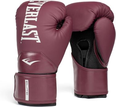 Боксерські рукавички Everlast Elite 2 10oz Gold/Black для спарингу, тренувань та роботи з мішком, Klettverschluss, PURPLE 16OZ