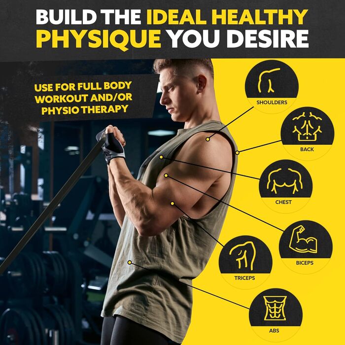 Пояс для підтягувань Tribe Lifting (4 шт.) - стрічки для фітнесу, кросфіту, силових тренувань 101.6 x 2.5 см