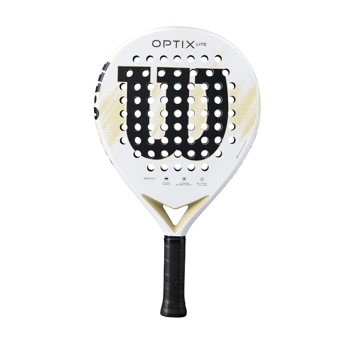Ракетка для падел Wilson Optix V2 Lite (Біла) - Легка, для початківців, з скловолокном, 45.9x27.6x8.3 см