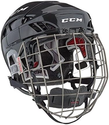 Хокейний шолом CCM Fitlite 80 Combo Senior, синьо-сріблястий, розмір L