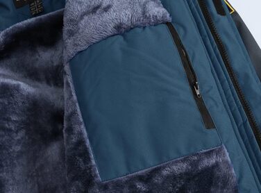 Чоловіча зимова куртка Jacken з флісовою підкладкою, водонепроникна, дихаюча, тепла, вітрозахисна Softshell, Outdoor, знімний капюшон, XL, denimblau (синій джинс)