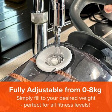 Гантелі-гирі змінні, набір | Водяні гирі для фітнесу та силових тренувань | Кегль-гиря для кор-тренінгу та балансу | Міцний дизайн