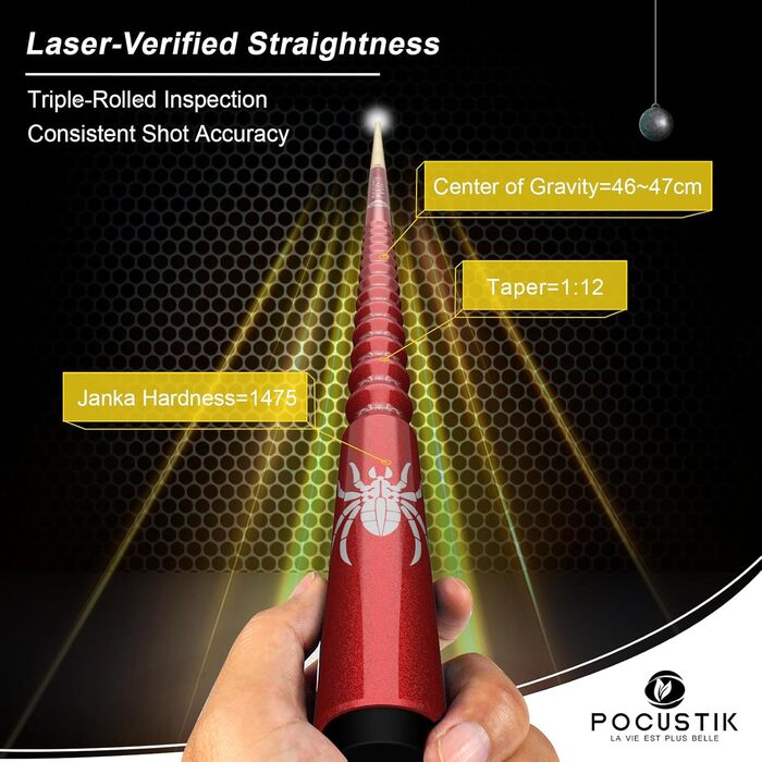 Професійний бильрд-кий Wnie для більярду, канадський клен, 147.3 см, 2-секційний, ергономічний, для чоловіків та жінок