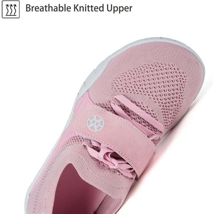 Босоніжки Eagsouni для чоловіків та жінок: кросівки для фітнесу, подорожей та бігу на вулиці. Зручні, легкі, дихаючі, широка передня частина, антиковзаюча підошва, розмір 42 EU, рожеві.