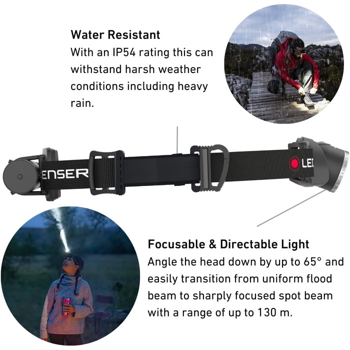 Ledlenser H8R SE - ліхтар налобний LED, 700 люмен, перезарядна, дальність 170 м, 70 годин роботи, комплект з акумулятором, чохлом та USB кабелем