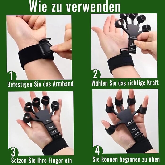 Набір для тренування рук Handtrainer 6шт: регульований тренажер хвата, підсилення зап'ястя, для фітнесу та зняття стресу