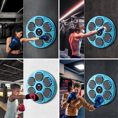 Музична боксерська машина з Bluetooth, електронна, з боксерськими рукавичками, 9 швидкостей, LED, для дорослих і дітей