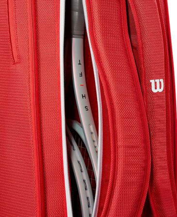 Сумка для тенісу Wilson Super Tour Red 2025 - для 2 ракеток, червоно-біла