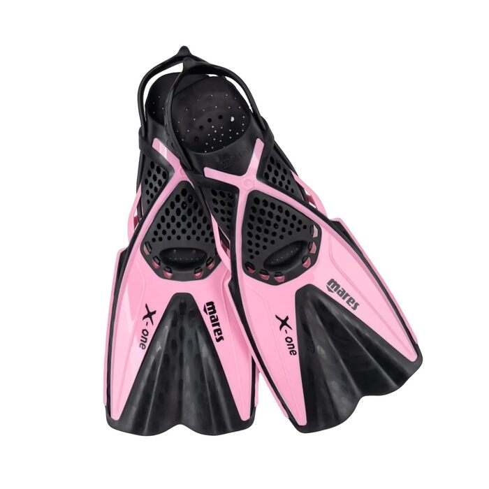 Маска для снорклінгу Mare X-One Junior (Рожева, XS) - дитяча, з відкритим перфорованим носком, без ремінців, комфортна