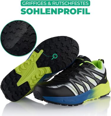 Черевики для піших прогулянок для жінок та чоловіків, трекінгові черевики, дихаючі, чорно-зелені (36 EU)