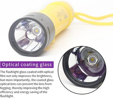 Ліхтар підводний Tauchlampe 1800 Lumens IPX8 (100м) - Професійний, перезаряджуваний, 5500K, для дайвінгу та підводного полювання