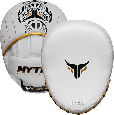 Mytra Fusion Box Pratzen - Рукавички для ударів Mytra Fusion Box, білі. Ідеально для боксу, муай-тай та інших видів єдиноборств.