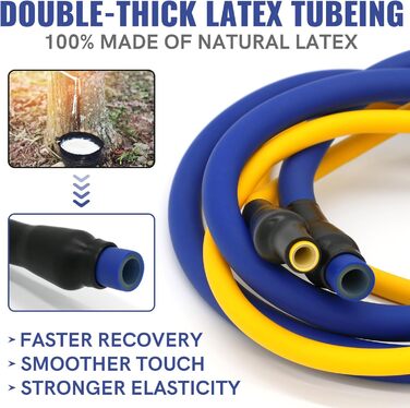 Резинки для фітнесу Aihoye з ручками, набір 12 шт. (4.5-68 кг), для фітнесу, реабілітації та силових тренувань