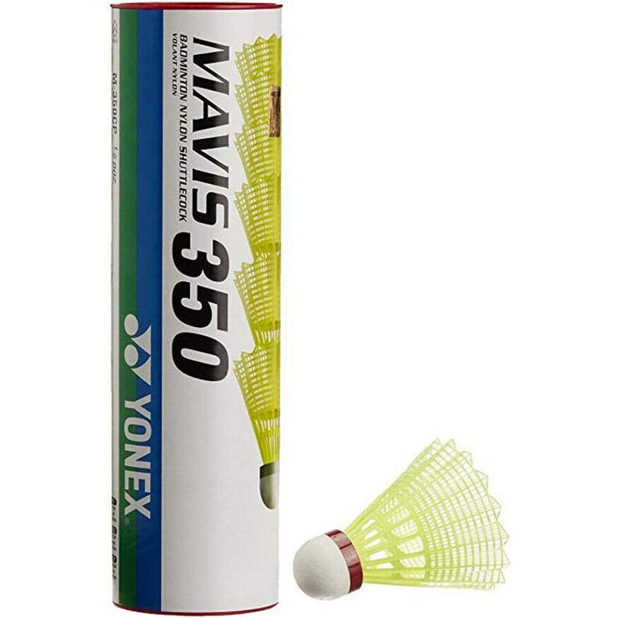 Yonex Mavis 350 - бадмінтонні воланчики, упаковка 6 шт, Fast GEL Yellow