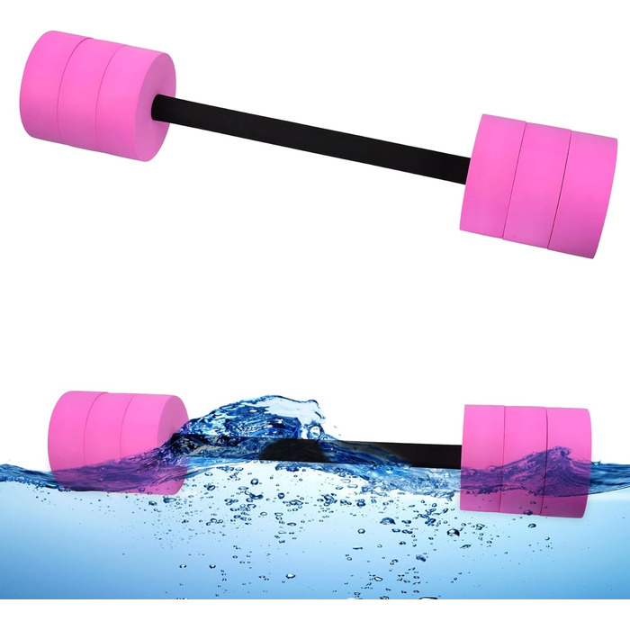 Водні гантелі BOOSTEADY для аквафітнесу: короткі та довгі, рожеві та блакитні