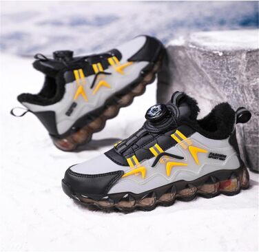 Дитячі зимові черевики Kinder для хлопчиків, антиковзаючі, трекінгові, теплі, зручні, бавовняні, спортивні, для вулиці, розмір 35 EU