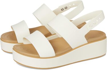 Чобочки Crocs Brooklyn Low Wedge для жінок (33/34 EU, Чорний Бежевий)