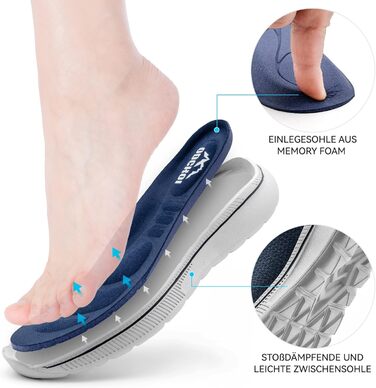 Чоловічі кросівки без шнурівків Slip-on, сітка, дихаючі, легкі, для бігу та спорту, комфортні, outdoor, джогінги, 44 EU, темно-синій