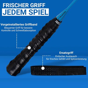 Набір для бадмінтона Redfield: 2 ракетки, 2 волани, сумка, 2 ручки, для спорту та розваг