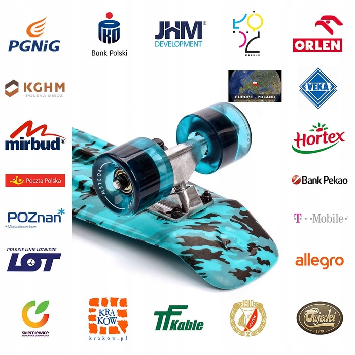 Пенніборд Fiszka Meteor Multikolor ABEC-7