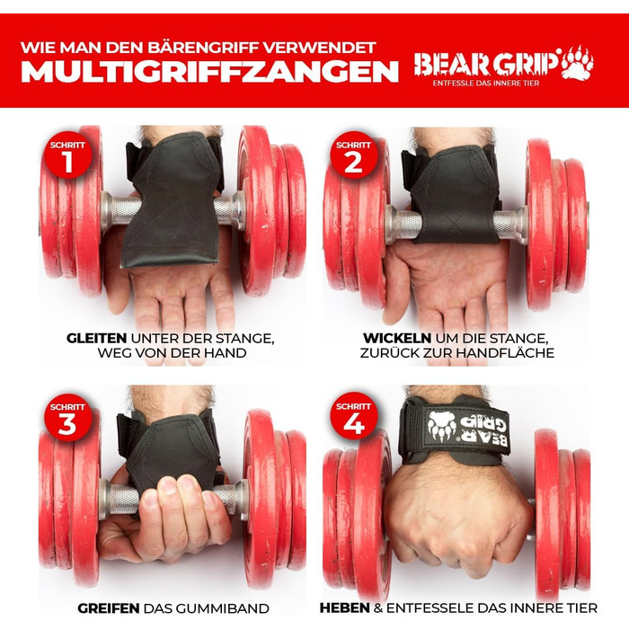 Ремінь/гачок BEAR GRIP Multi-Grip: міцні гірники, вантажні ремені та рукавички для важкої атлетики