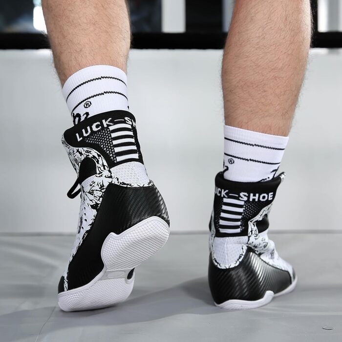 Черевики для боротьби для чоловіків та жінок, дихаючі та легкі (46.5/47 EU, Чорний)