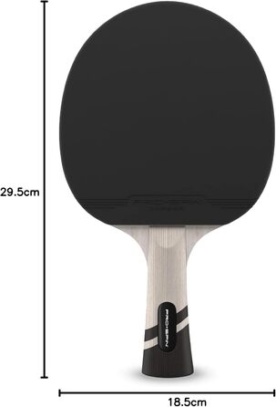 PRO SPIN стіл тенісний ракетка - карбонова професійна ракетка, преміум-якість, прецизійний контроль, гума Spin, товщина гуми 2.0 мм, захисний чохол, висока продуктивність, стильний дизайн, 1 шт (червоний)