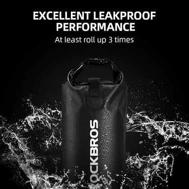 ROCKBROS Сумка Dry Bag 40 л, водонепроникна, для водного спорту, пляжу, каякінгу, рафтингу, чорна